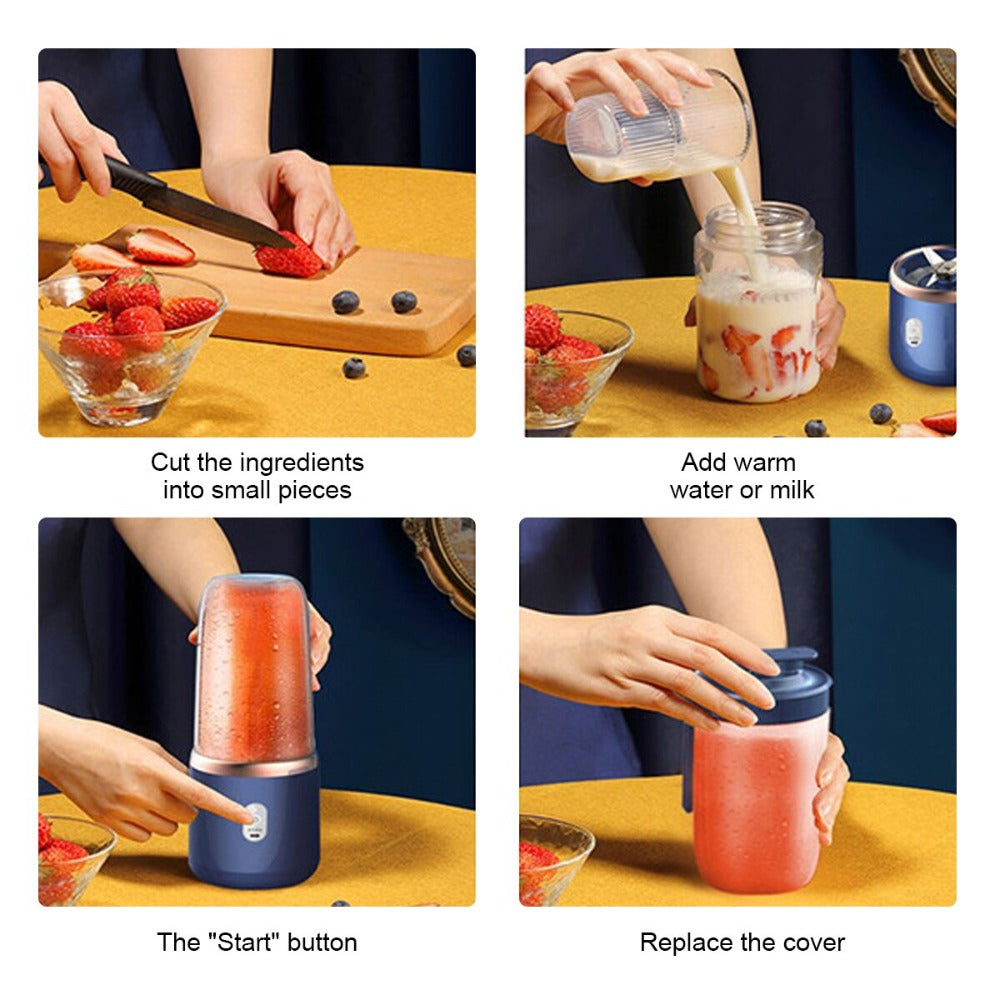 400ml 6-Blade Portable USB Blender – Powerful & Travel-Friendly