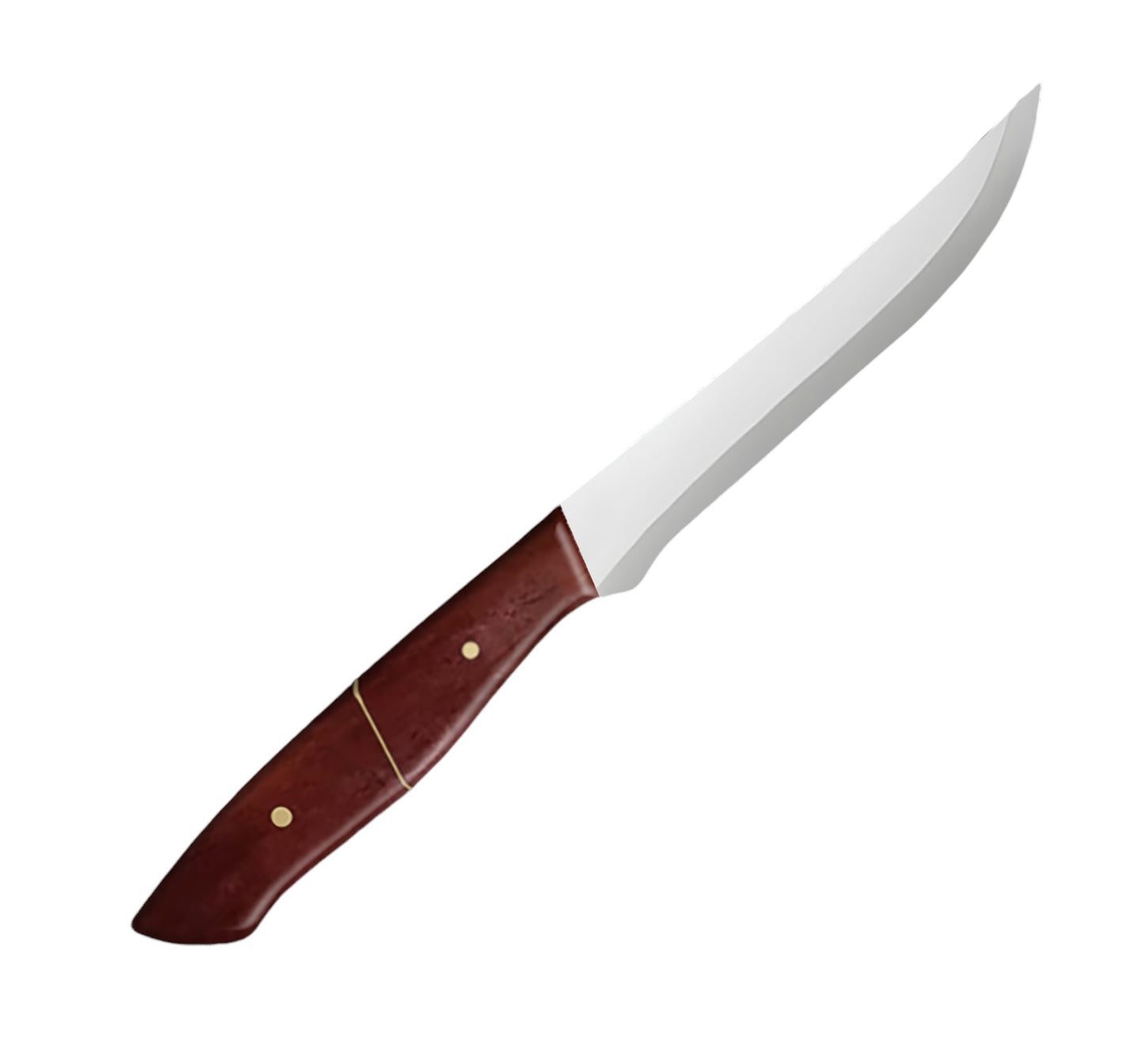 10-inch steak knife with a stainless steel blade and a polished brown camel bone handle, designed for effortless meat cutting and presented in a stylish carry box for gifting.