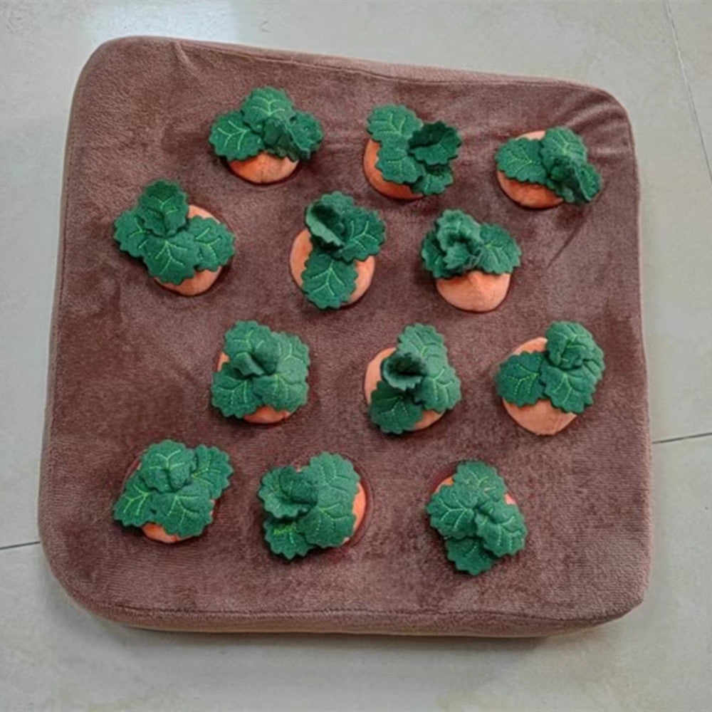Carrot Plush Snuffle Mat & Chew Toy for Dogs