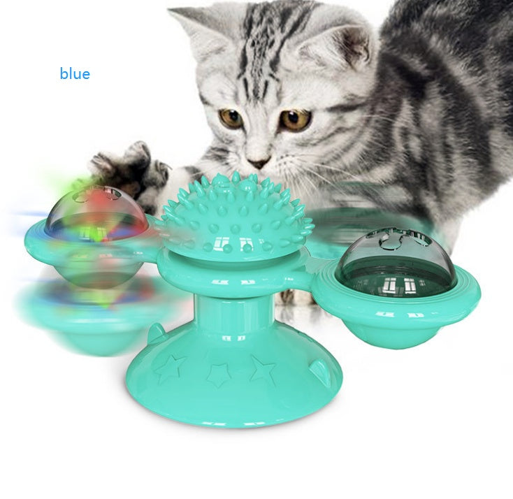 Rotating Windmill Scratch & Teeth Cleaning Toy for Cats