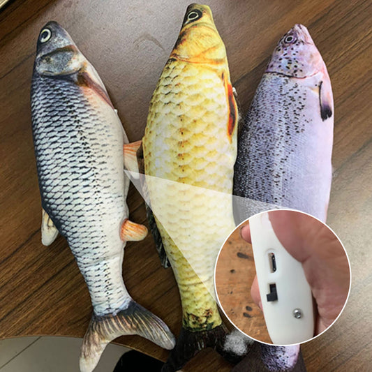 Electric Jumping Fish Simulation Toy for Cats
