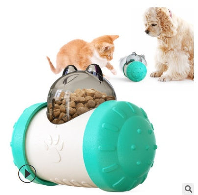 Wheeled Treat-Dispensing Interactive Toy for Dogs & Cats
