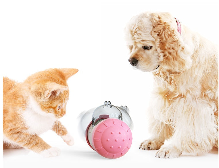 Wheeled Treat-Dispensing Interactive Toy for Dogs & Cats