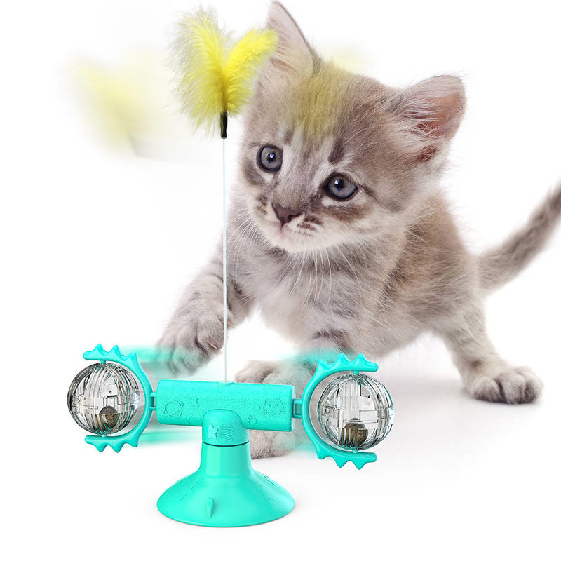 Rotating Windmill Scratch & Teeth Cleaning Toy for Cats