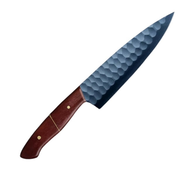 eminemce blades 13 inch carbon coated chef knife with brown camel bone handle