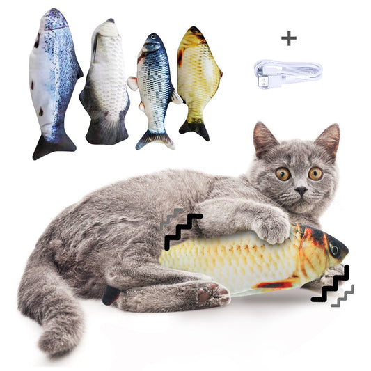 Electric Jumping Fish Simulation Toy for Cats