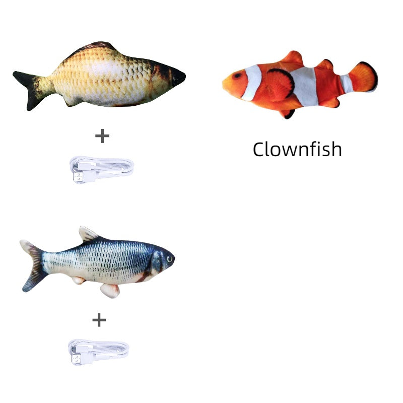 Electric Jumping Fish Simulation Toy for Cats