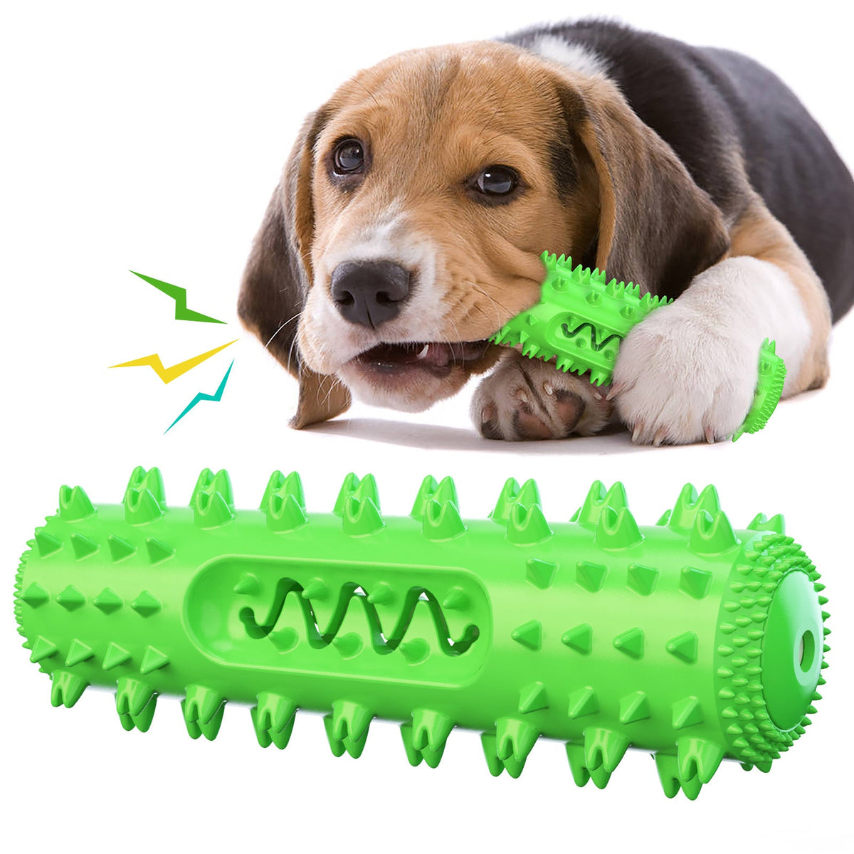 Squeaky Teething Chew & Teeth Cleaning Toy for Dogs