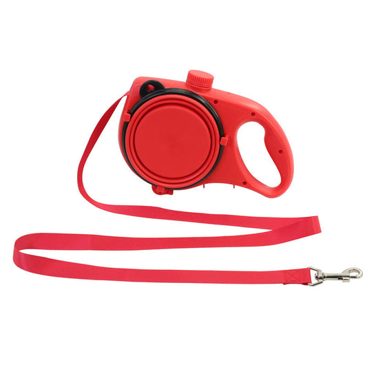 Leash with Built-In Water Bottle for Dogs & Cats