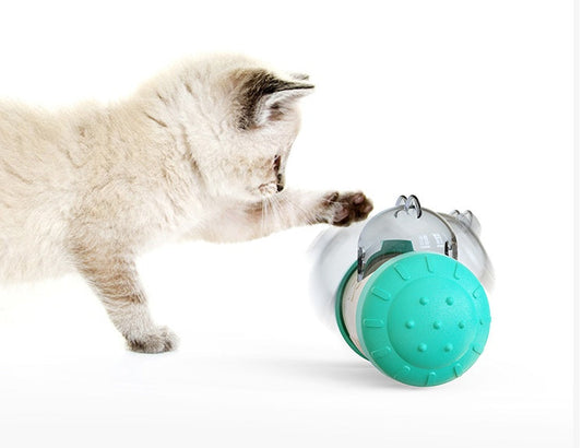 Wheeled Treat-Dispensing Interactive Toy for Dogs & Cats
