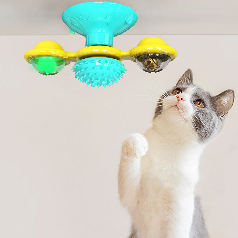 Rotating Windmill Scratch & Teeth Cleaning Toy for Cats