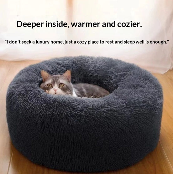 Plush Winter Warm Bed for Cats & Dogs