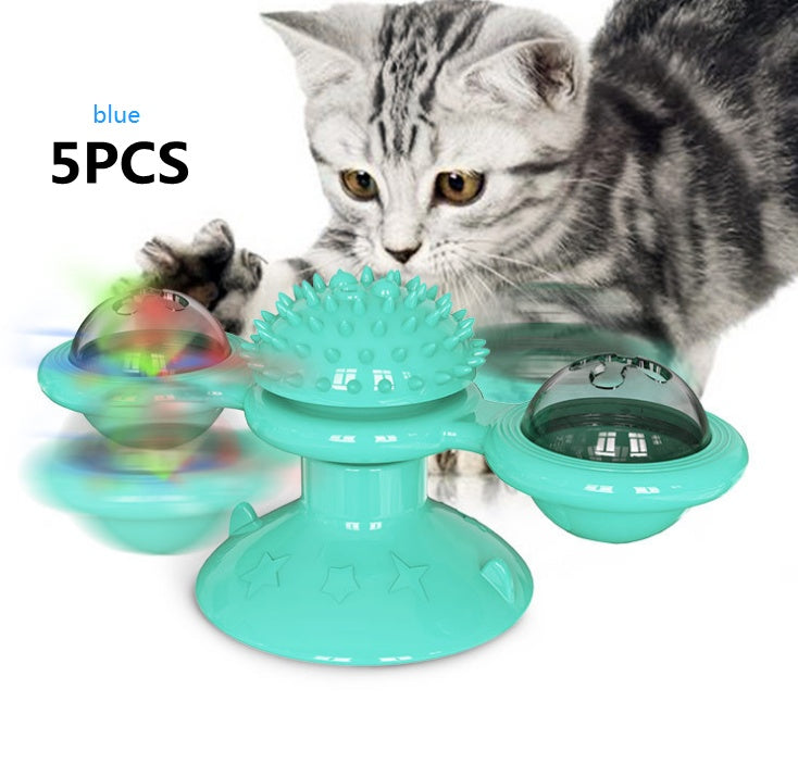 Rotating Windmill Scratch & Teeth Cleaning Toy for Cats