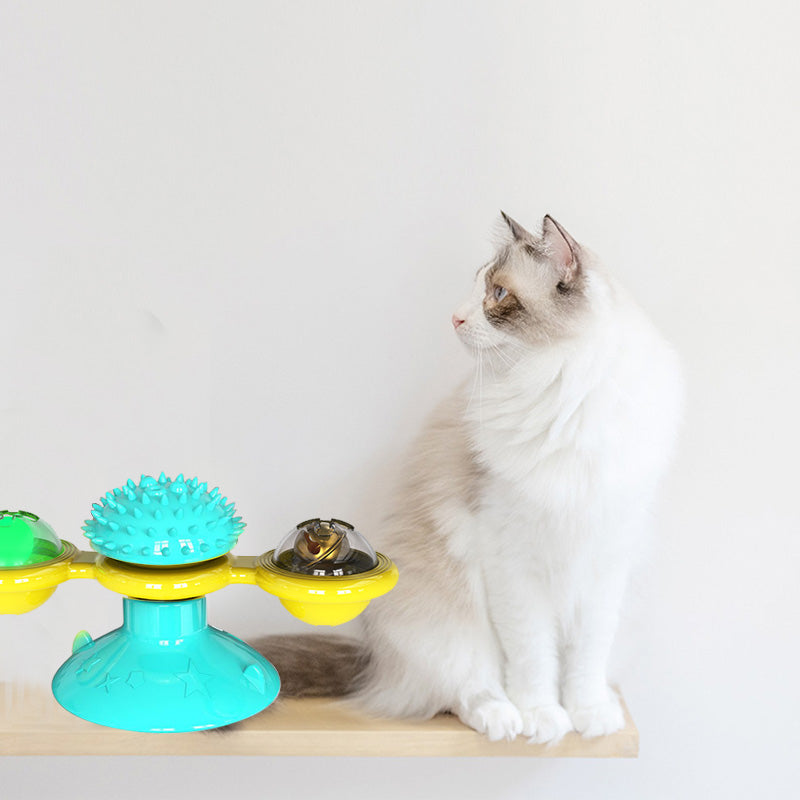 Rotating Windmill Scratch & Teeth Cleaning Toy for Cats