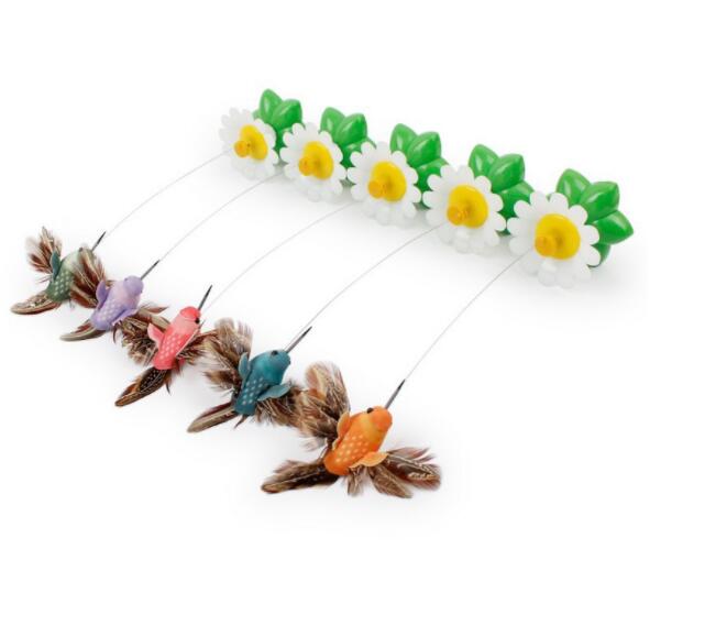 Electric Auto-Rotating Flower Toy for Cats