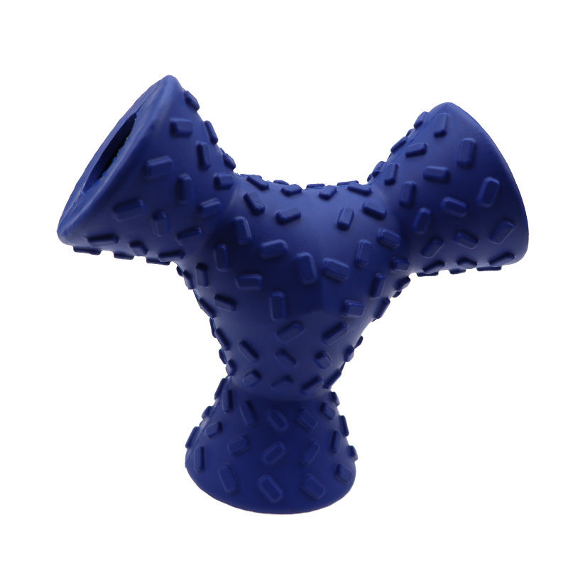 Durable Treat-Dispensing Trihedron Toy for Pets