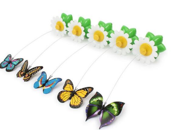 Electric Auto-Rotating Flower Toy for Cats
