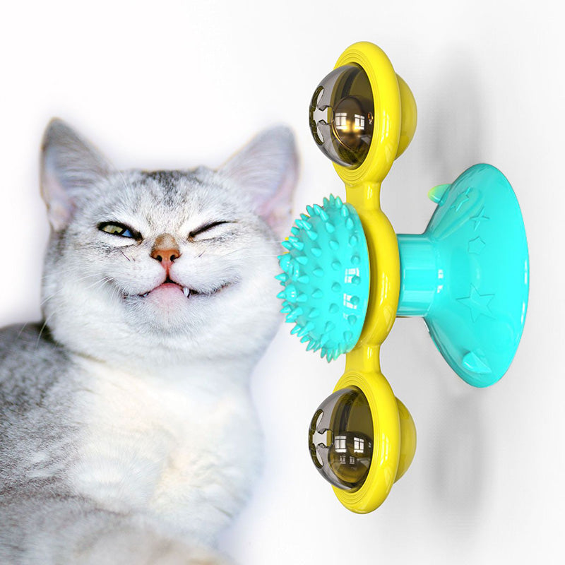 Rotating Windmill Scratch & Teeth Cleaning Toy for Cats
