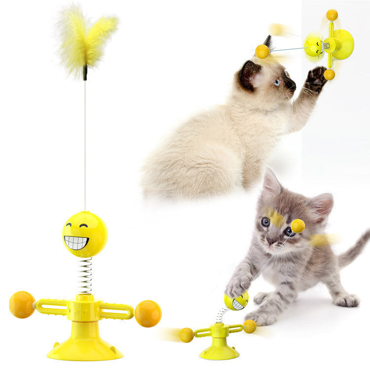 Rotating Windmill Scratch & Teeth Cleaning Toy for Cats