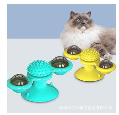 Rotating Windmill Scratch & Teeth Cleaning Toy for Cats