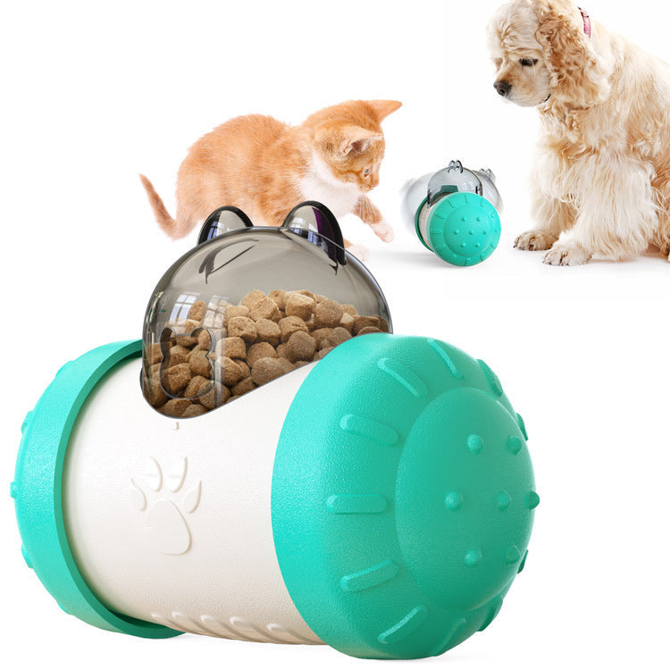 Wheeled Treat-Dispensing Interactive Toy for Dogs & Cats