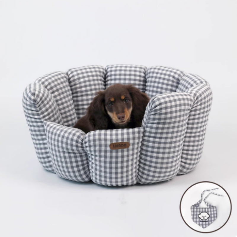 Plaid All-Season Pet Bed