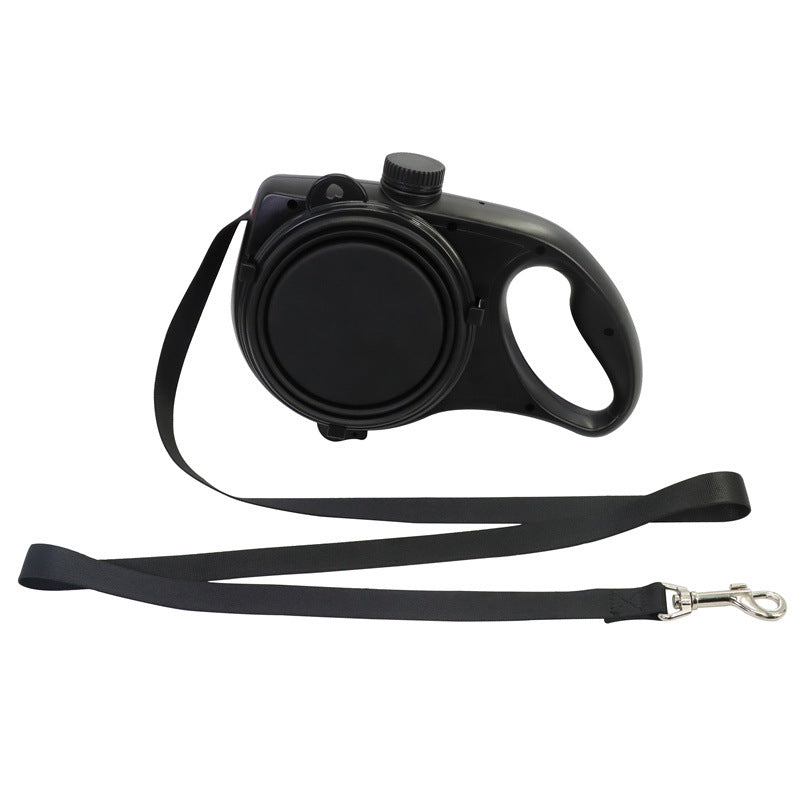 Leash with Built-In Water Bottle for Dogs & Cats
