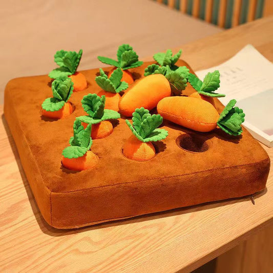 Carrot Plush Snuffle Mat & Chew Toy for Dogs