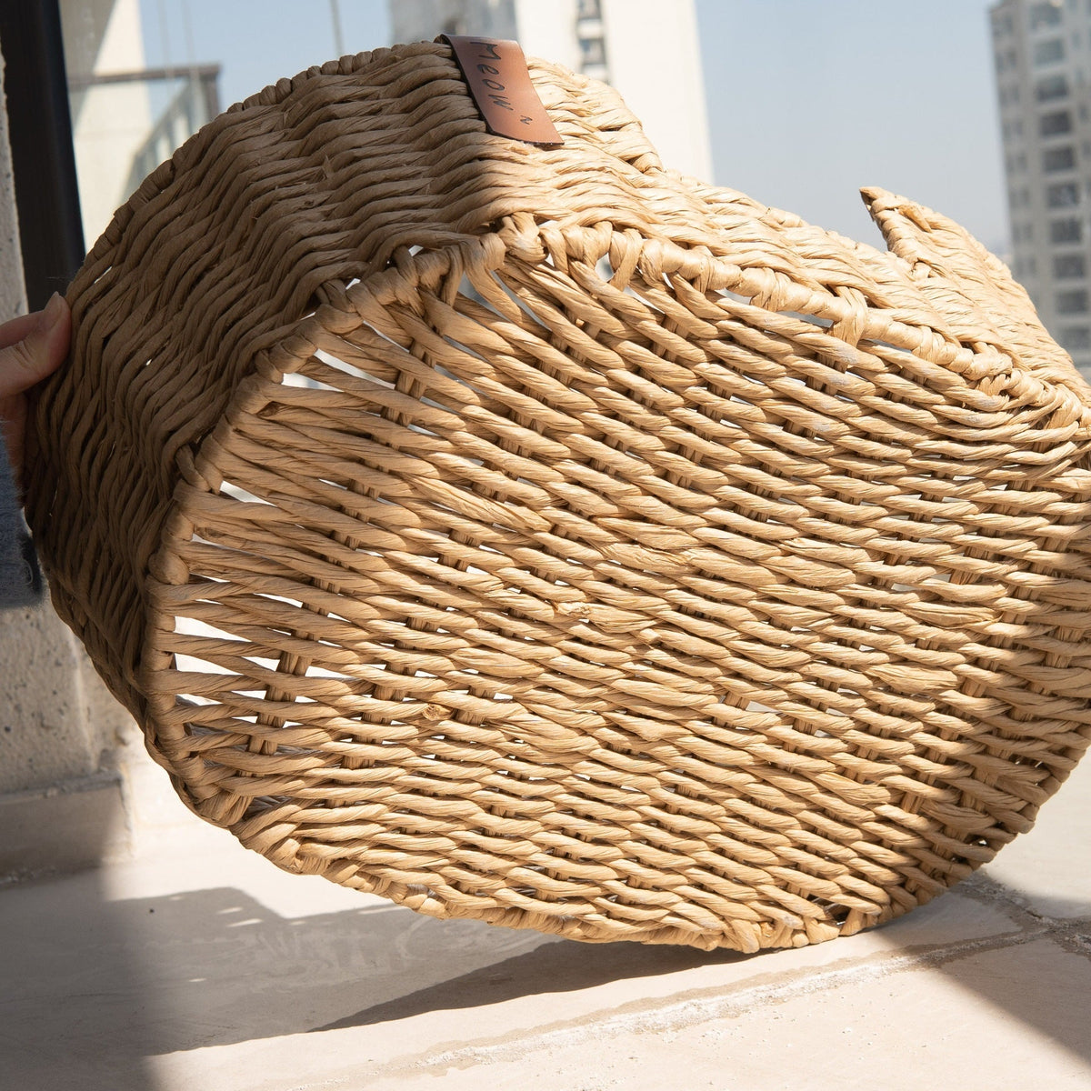 Hand-Woven Rattan Basket Pet Nest