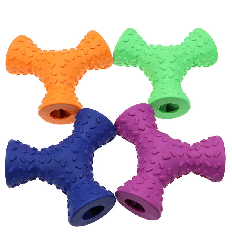Durable Treat-Dispensing Trihedron Toy for Pets