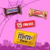 M&M's Peanut, Snickers & Twix Milk Chocolate Halloween Candy - 15 Ct Bulk Bag
