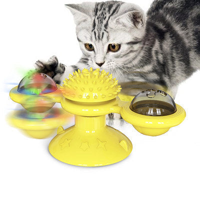 Rotating Windmill Scratch & Teeth Cleaning Toy for Cats