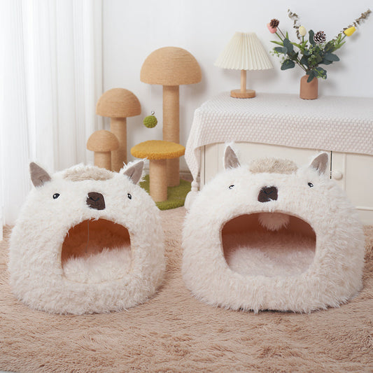 Cushioned Winter Warm Kennel for Cats & Dogs