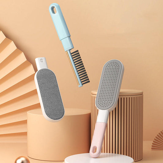 Double-Sided Pet Hair Remover Brush for Furniture & Clothes