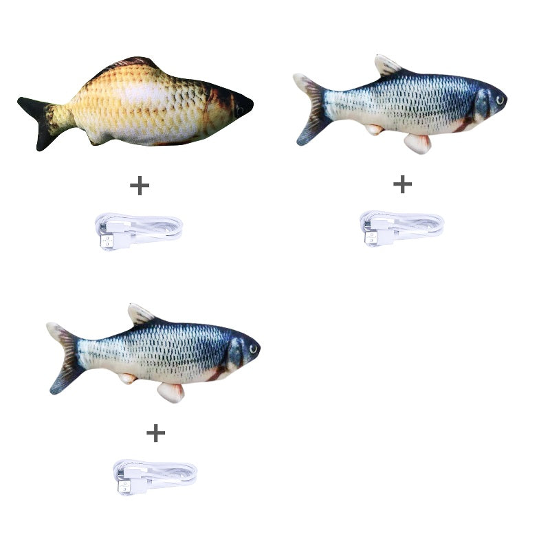 Electric Jumping Fish Simulation Toy for Cats