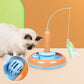 2-in-1 Feather Turntable Self-Play Toy for Cats