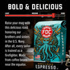 Fire Department Coffee, Shellback Espresso, Premium Ground Coffee, Medium Roast, 12 oz.