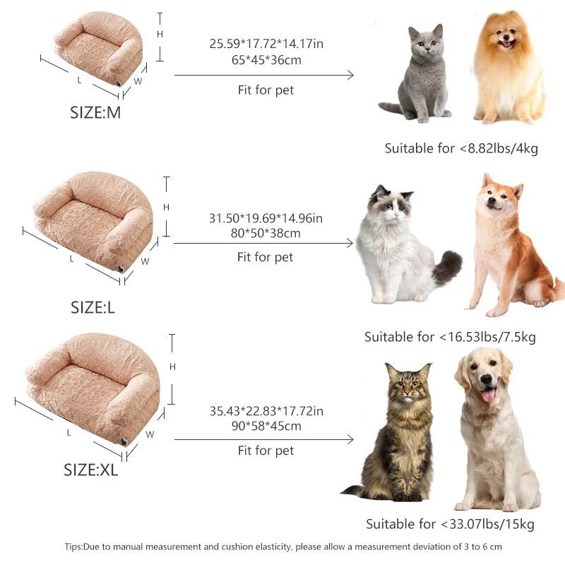 All-Season Non-Slip Plush Pet Sofa Bed