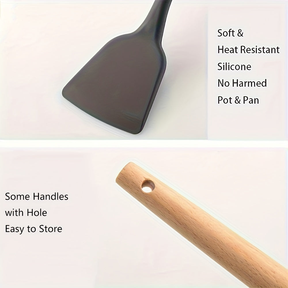 12-Piece Grey Silicone Kitchen Utensil Set – Non-Stick & Heat-Resistant