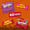 Skittles & Starburst Fun Size Chewy Halloween Candy Variety Pack, 80 Ct Bulk Bag