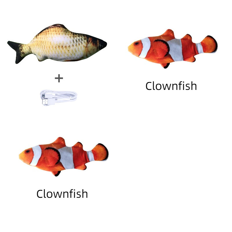 Electric Jumping Fish Simulation Toy for Cats